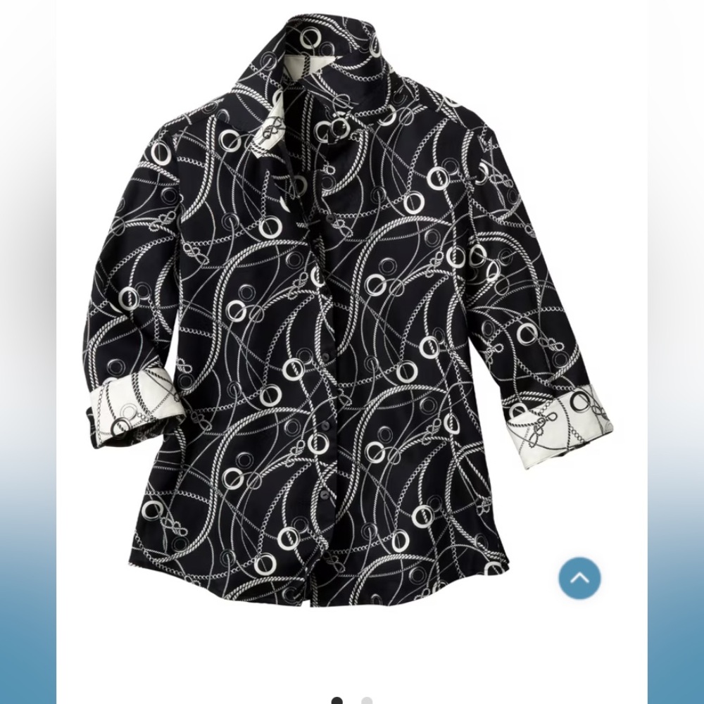 Foxcroft NYC‎ charmed wrinkle free button down. NWT. Retail 94